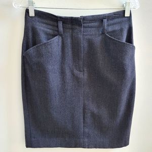 DKNY Gray Wool Skirt Size 6